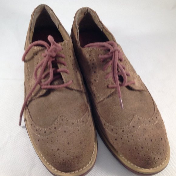Mens Wingtip Brown Leather Suede Lace Up Oxfords by Sonoma  Size 8 M - Picture 1 of 7